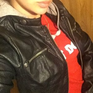 Leather black jacket